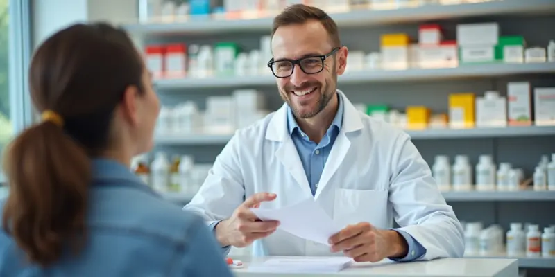 A Pharmacist Advising Patient