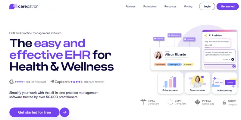 Homepage For Carepatron