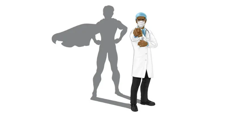 Doctor Looking As Superman Power of Doctor