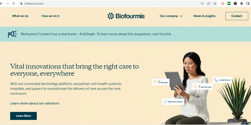 Homepage Of Biofourmis Biofourmis Website Look
