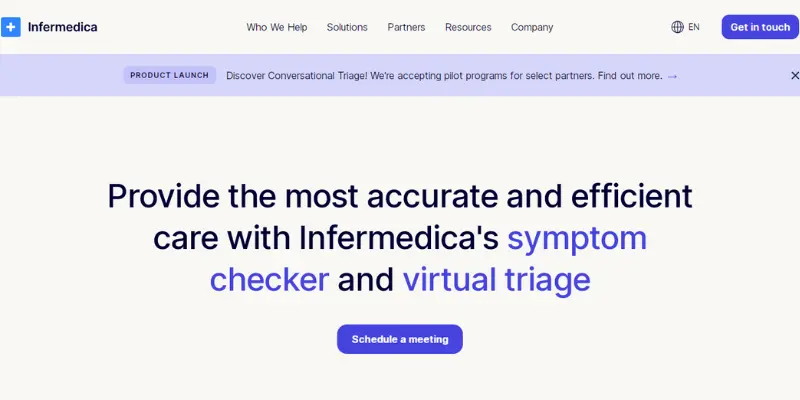 Homepage For Infermedica